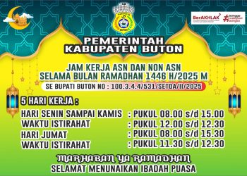 Pemerintah Kabupaten Buton Tetapkan Jam Kerja ASN dan Non-ASN Selama Ramadhan 1446